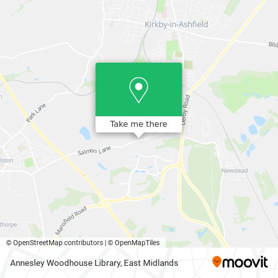 Annesley Woodhouse Library map