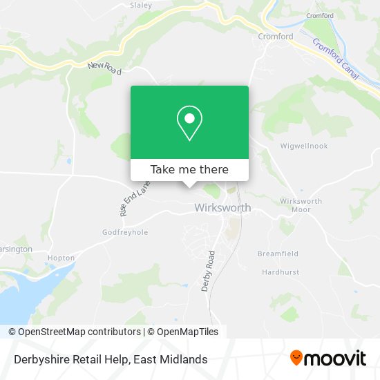 Derbyshire Retail Help map