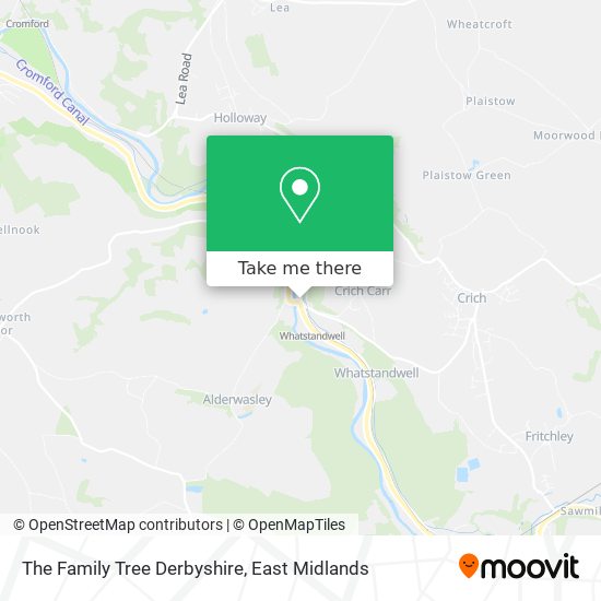 The Family Tree Derbyshire map