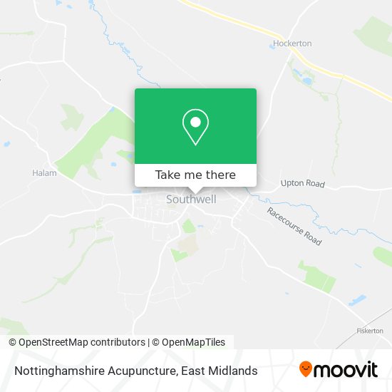 Nottinghamshire Acupuncture map