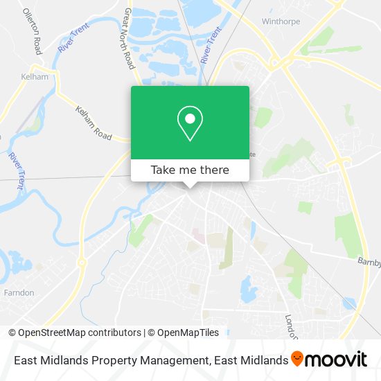 East Midlands Property Management map