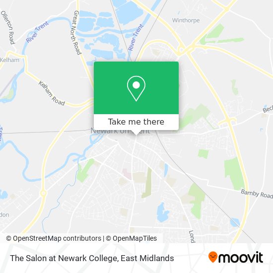 The Salon at Newark College map