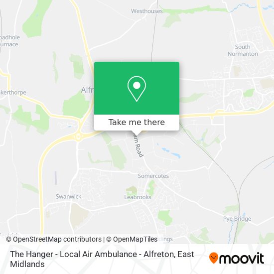 The Hanger - Local Air Ambulance - Alfreton map