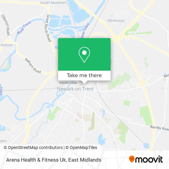 Arena Health & Fitness Uk map