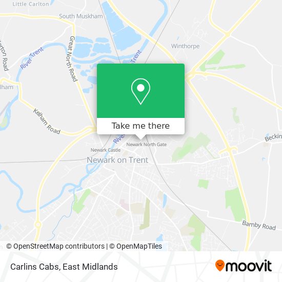 Carlins Cabs map