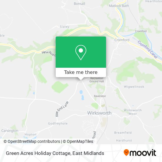 Green Acres Holiday Cottage map