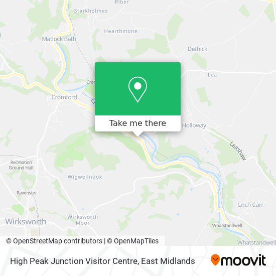 High Peak Junction Visitor Centre map