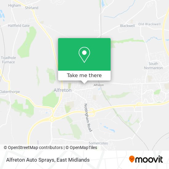 Alfreton Auto Sprays map