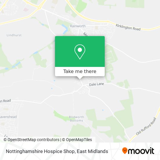 Nottinghamshire Hospice Shop map