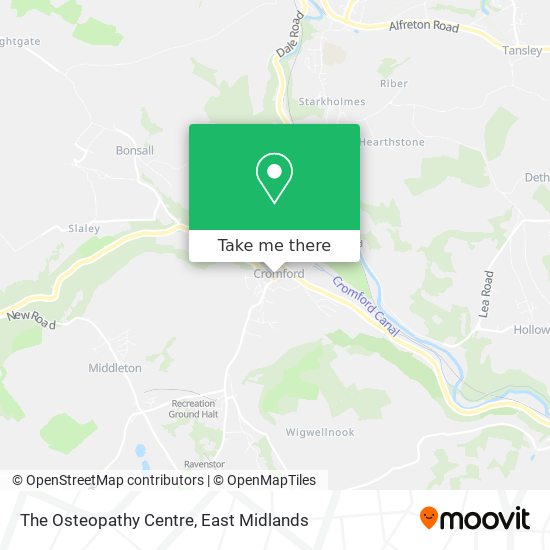 The Osteopathy Centre map