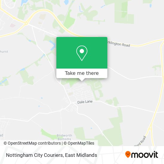 Nottingham City Couriers map