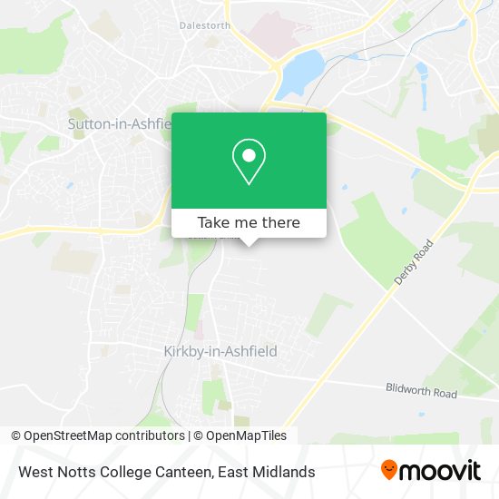 West Notts College Canteen map