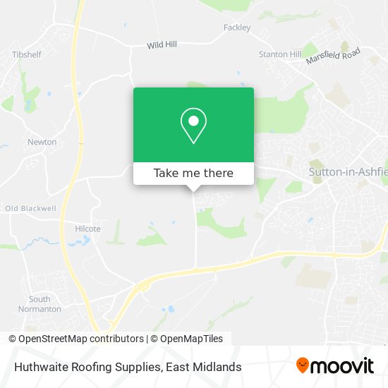 Huthwaite Roofing Supplies map