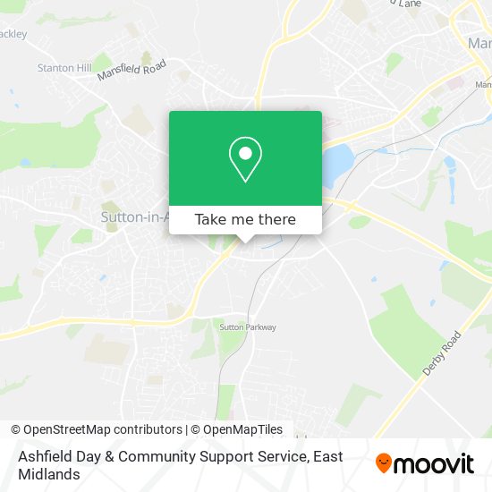 Ashfield Day & Community Support Service map