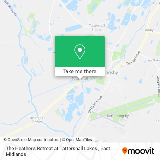 The Heather's Retreat at Tattershall Lakes. map