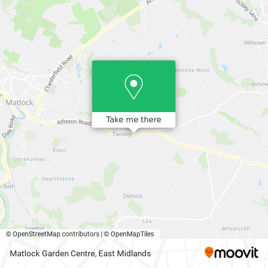Matlock Garden Centre map