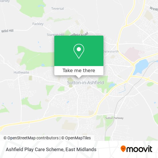 Ashfield Play Care Scheme map