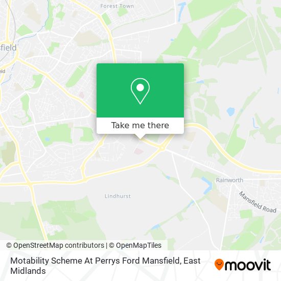 Motability Scheme At Perrys Ford Mansfield map