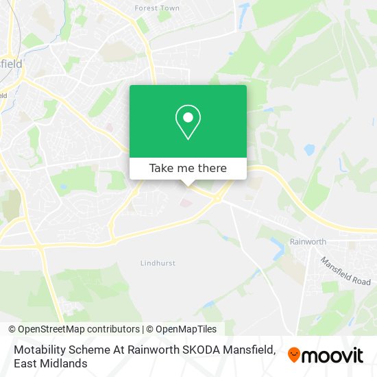Motability Scheme At Rainworth SKODA Mansfield map