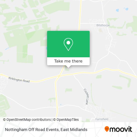 Nottingham Off Road Events map