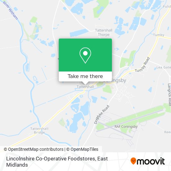 Lincolnshire Co-Operative Foodstores map