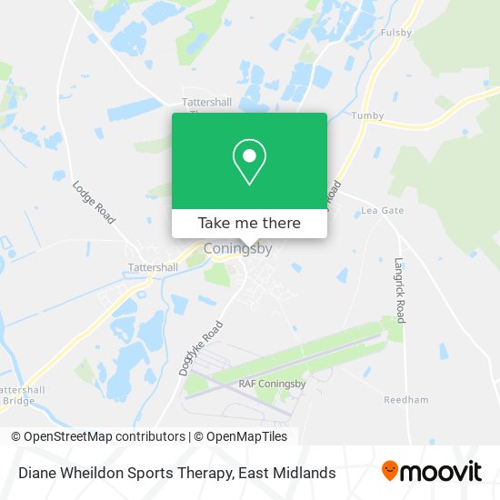 Diane Wheildon Sports Therapy map