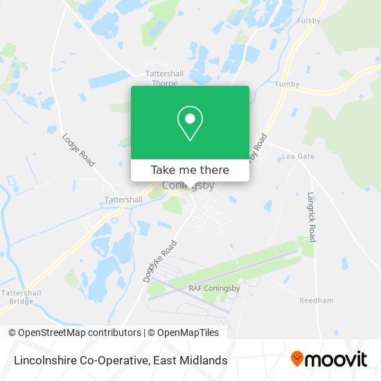 Lincolnshire Co-Operative map