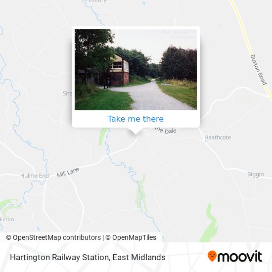 Hartington Railway Station map