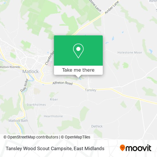 Tansley Wood Scout Campsite map