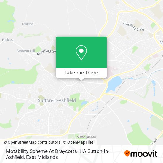 Motability Scheme At Draycotts KIA Sutton-In-Ashfield map