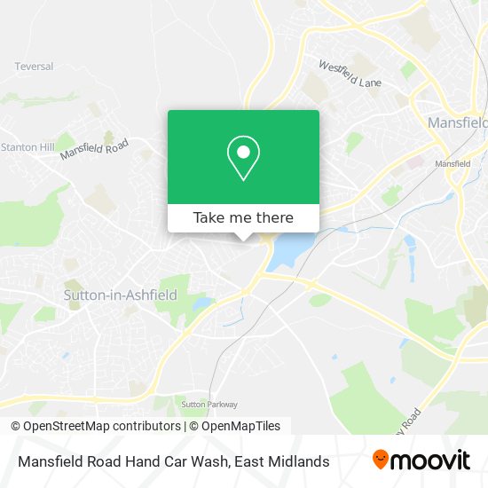 Mansfield Road Hand Car Wash map