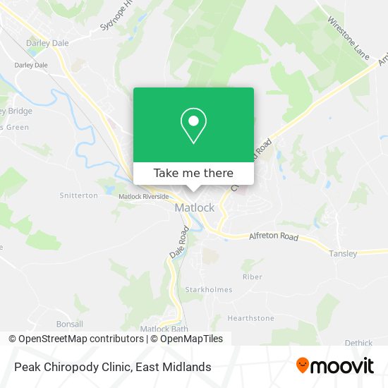 Peak Chiropody Clinic map