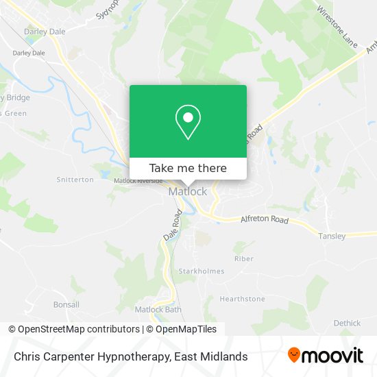 Chris Carpenter Hypnotherapy map