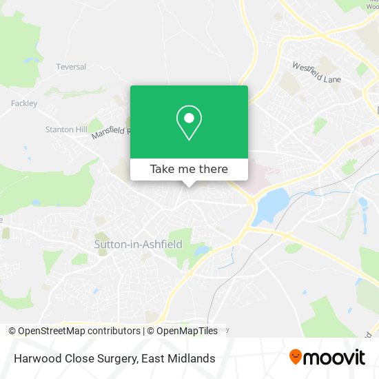 Harwood Close Surgery map