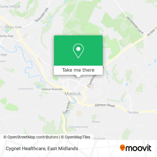 Cygnet Healthcare map