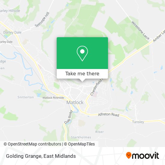 Golding Grange map