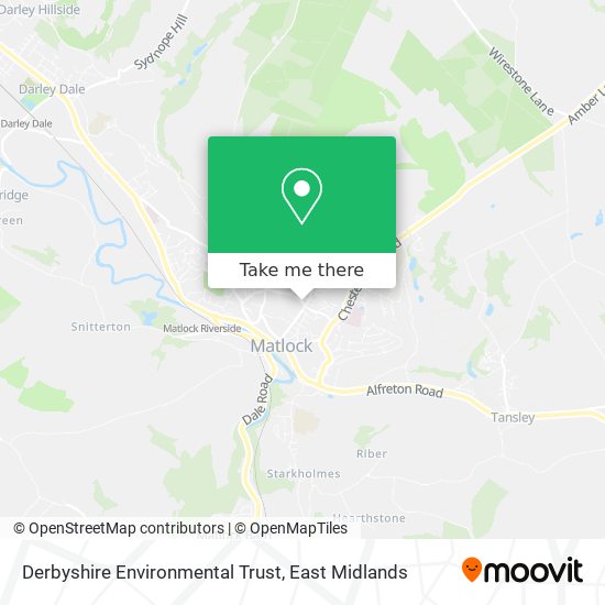 Derbyshire Environmental Trust map