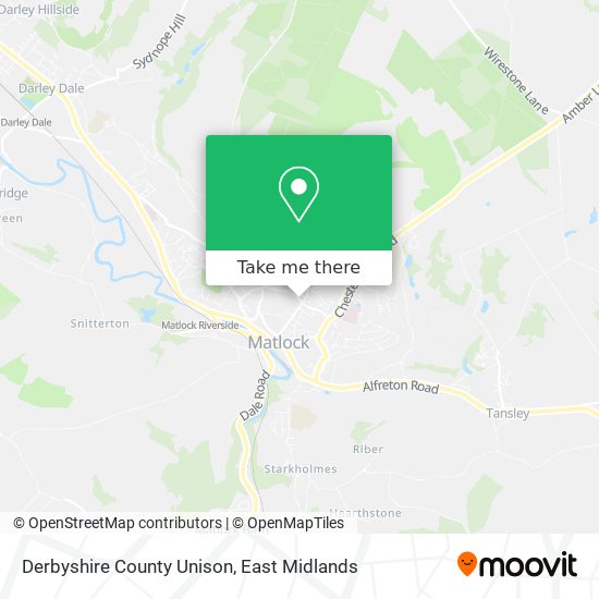 Derbyshire County Unison map