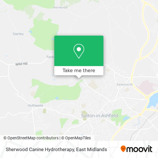 Sherwood Canine Hydrotherapy map