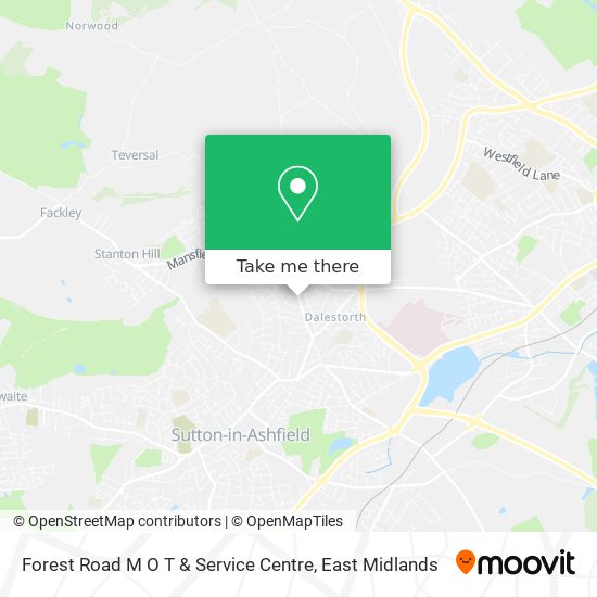 Forest Road M O T & Service Centre map