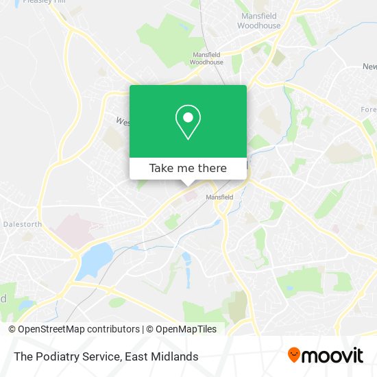 The Podiatry Service map