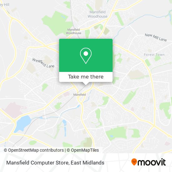 Mansfield Computer Store map