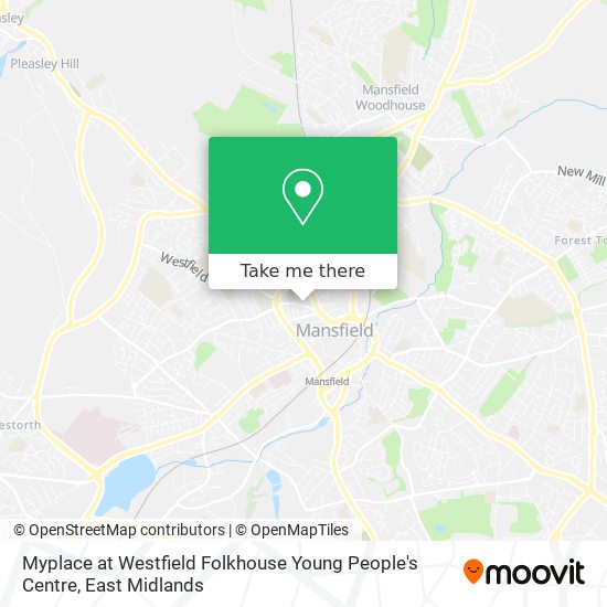 Myplace at Westfield Folkhouse Young People's Centre map