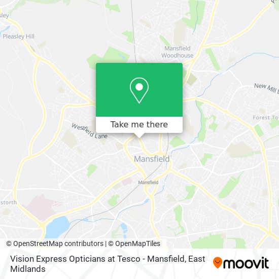 Vision Express Opticians at Tesco - Mansfield map