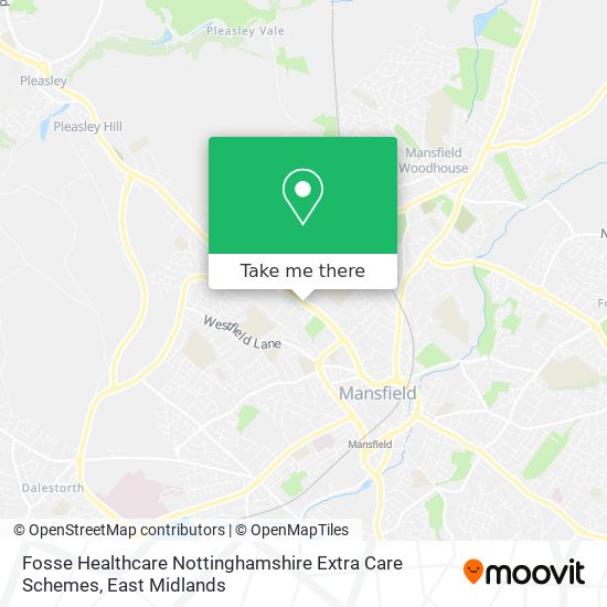 Fosse Healthcare Nottinghamshire Extra Care Schemes map