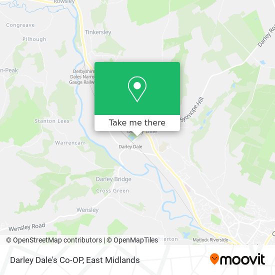 Darley Dale's Co-OP map