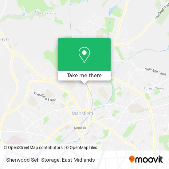 Sherwood Self Storage map