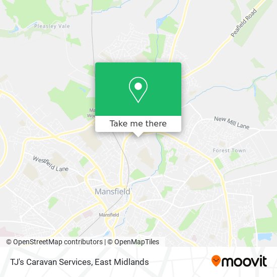 TJ's Caravan Services map