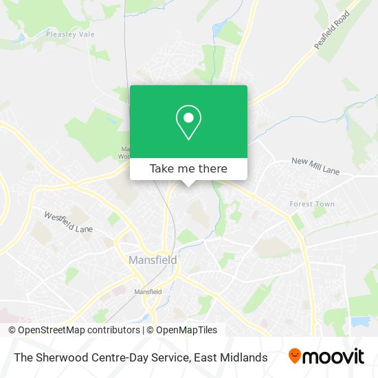 The Sherwood Centre-Day Service map