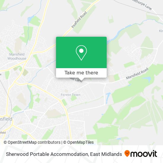 Sherwood Portable Accommodation map